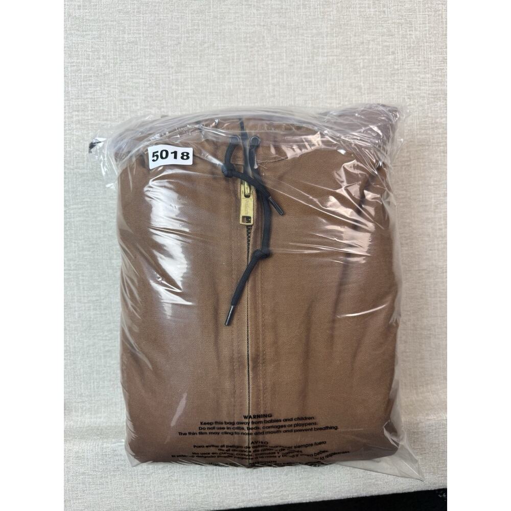 Carhartt J130 Brown Duck Active Jacket Hooded Quilt Lined Mens XLT USA Workwear - Picture 8 of 8